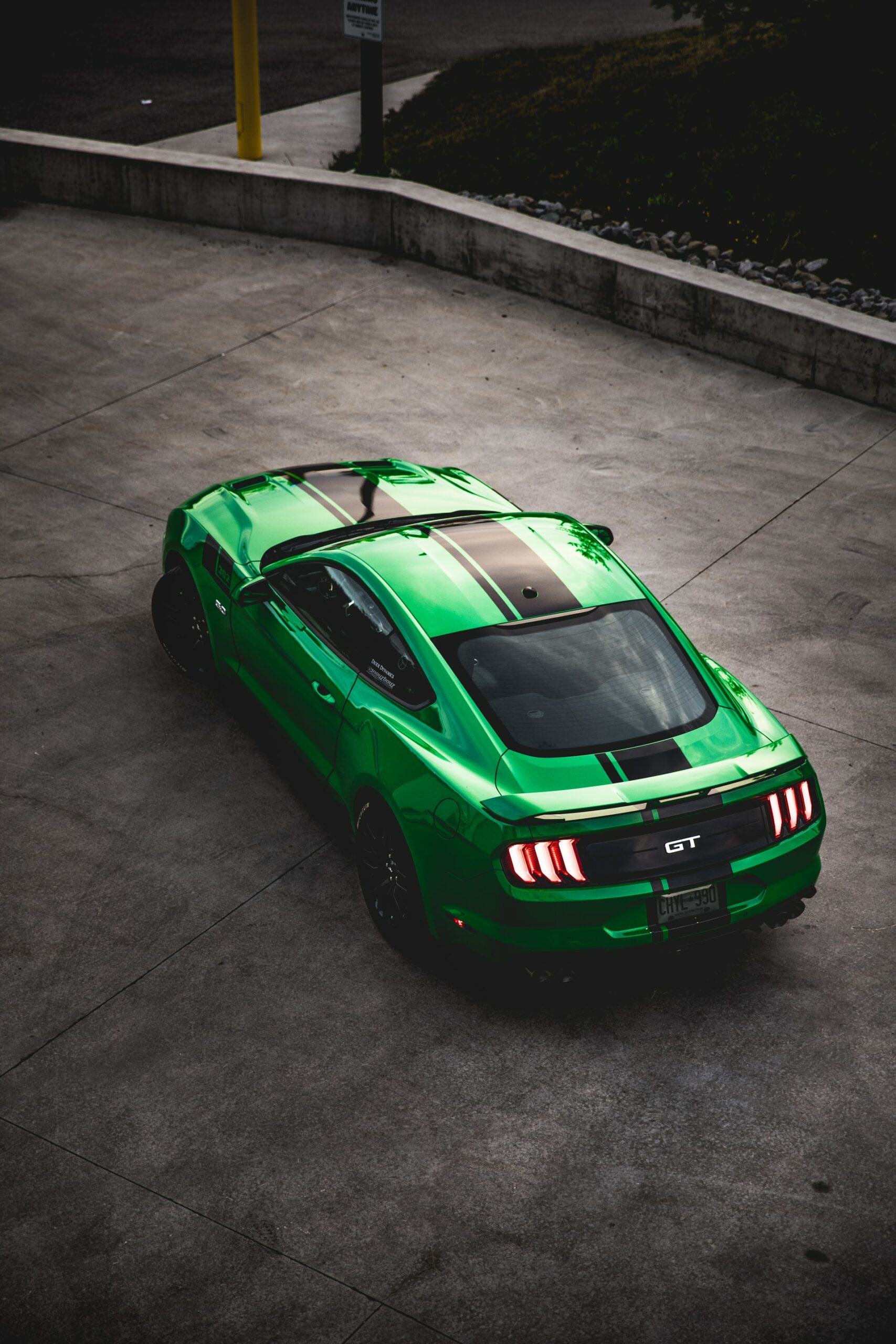Best-Tires-for-Mustang-GT-Green-Overhead